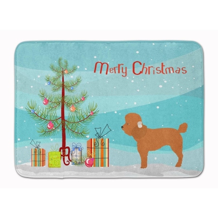 Carolines Treasures Toy Poodle Christmas Machine Washable Memory Foam Mat BB8478RUG